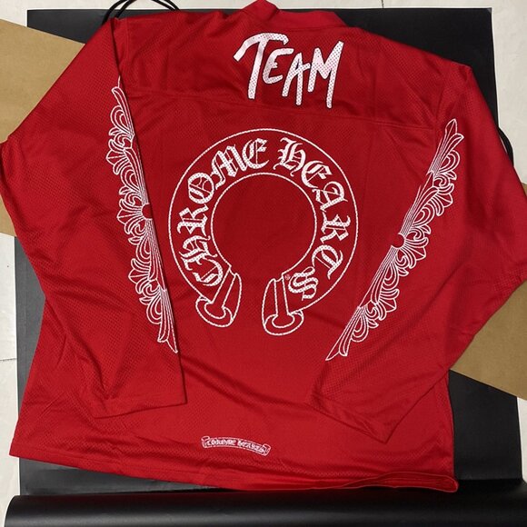 Chrome Hearts Matty Boy Form Long Sleeve Jersey-Red - Picture 4 of 5